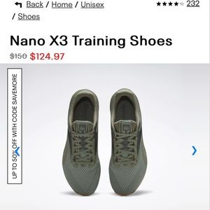 Reebok Nano x3